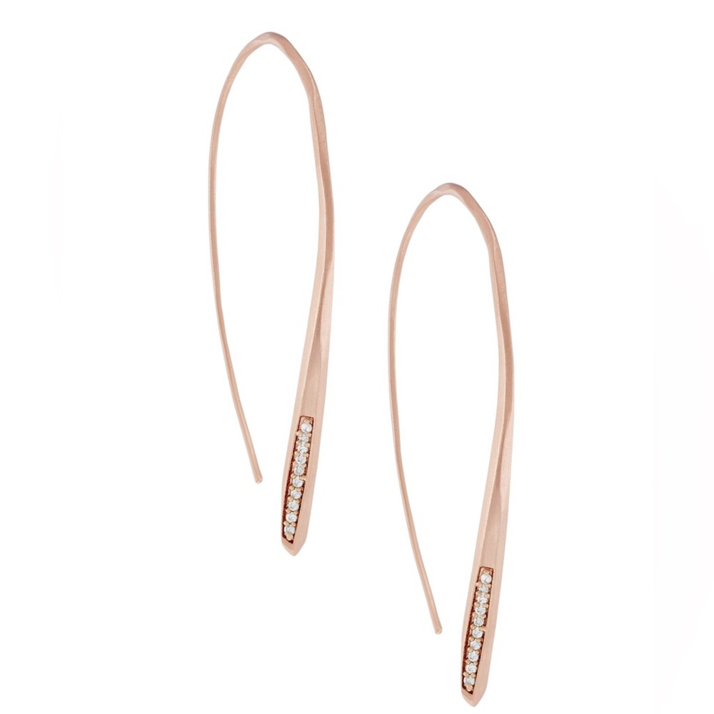 Kendra Scott Julian Threader Earrings in Rose Gold EUC